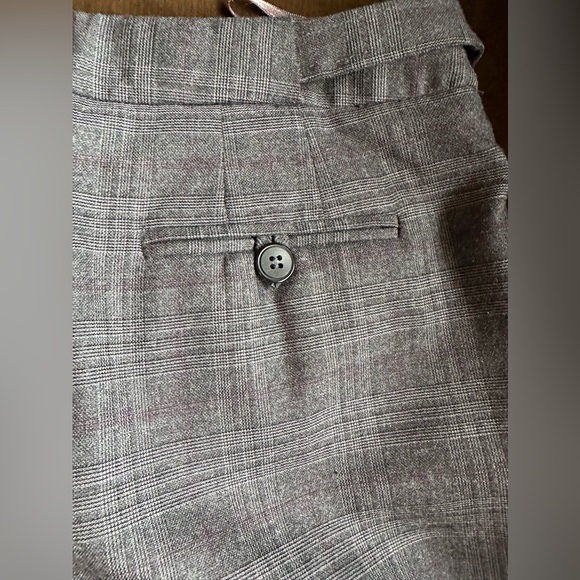 Alfani Gray & Purple Straight Leg Glen Plaid Dress Pants Slacks  SZ 8 Great Cond - Picture 5 of 10